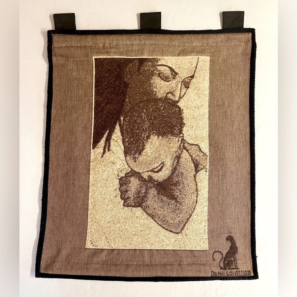 Duma Collection Tapestry- Mother and child in Great Condition.Size 31”x 27”